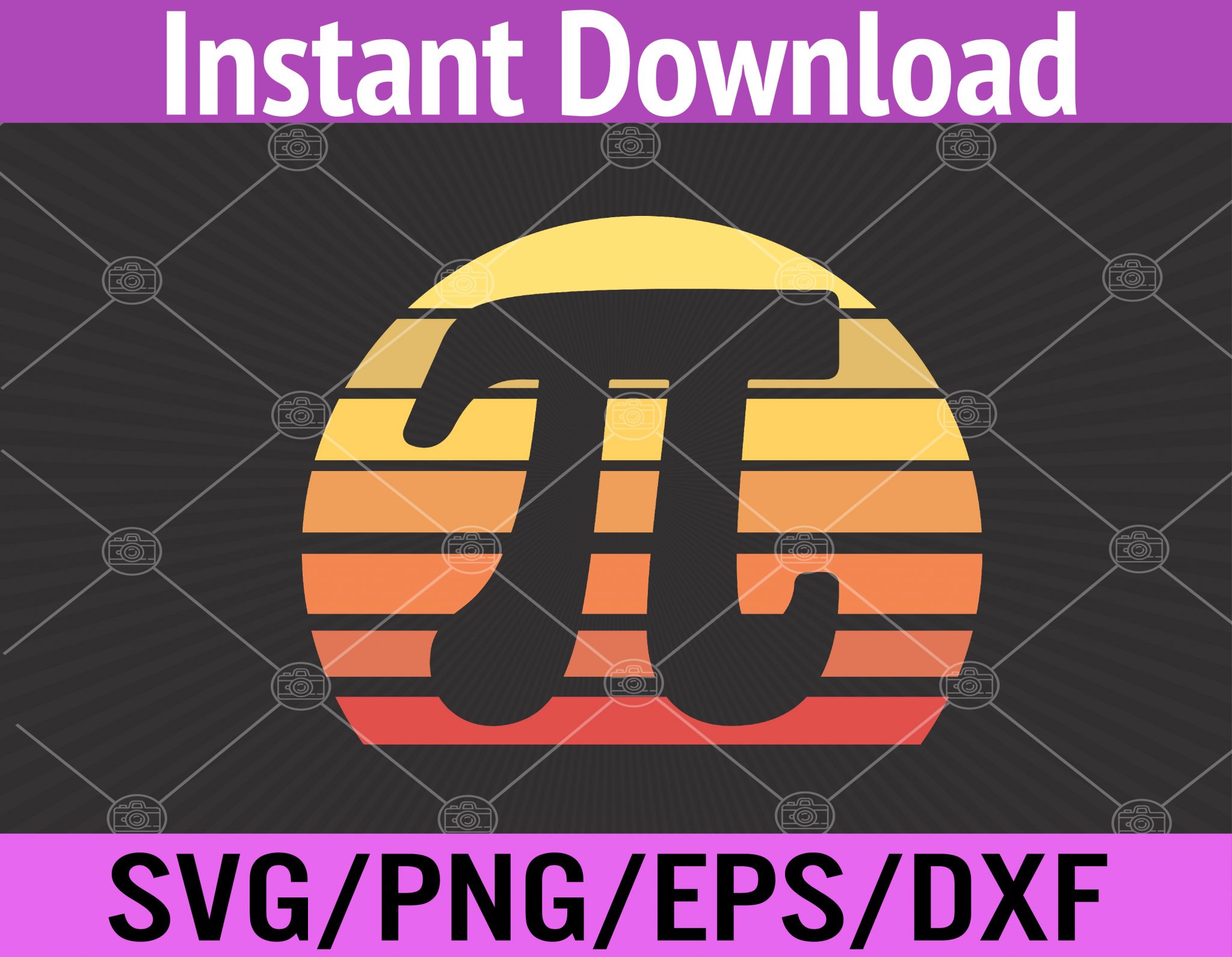 Simple Pi Symbol National Pi Day Svg Eps Png Dxf Digital Download Hungrysvg