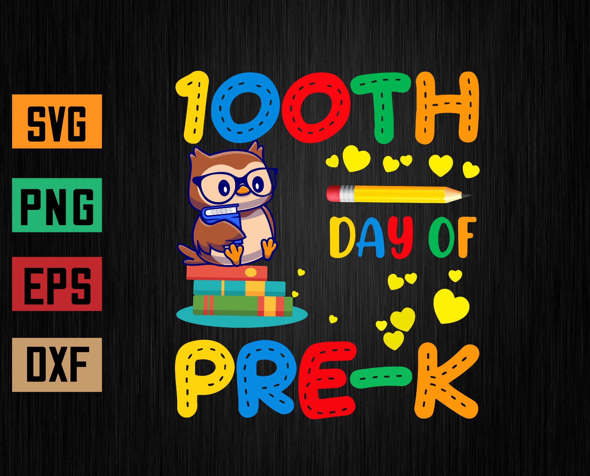 100th-day-of-pre-k-student-owl-lover-gift-100-days-of-school-svg-eps