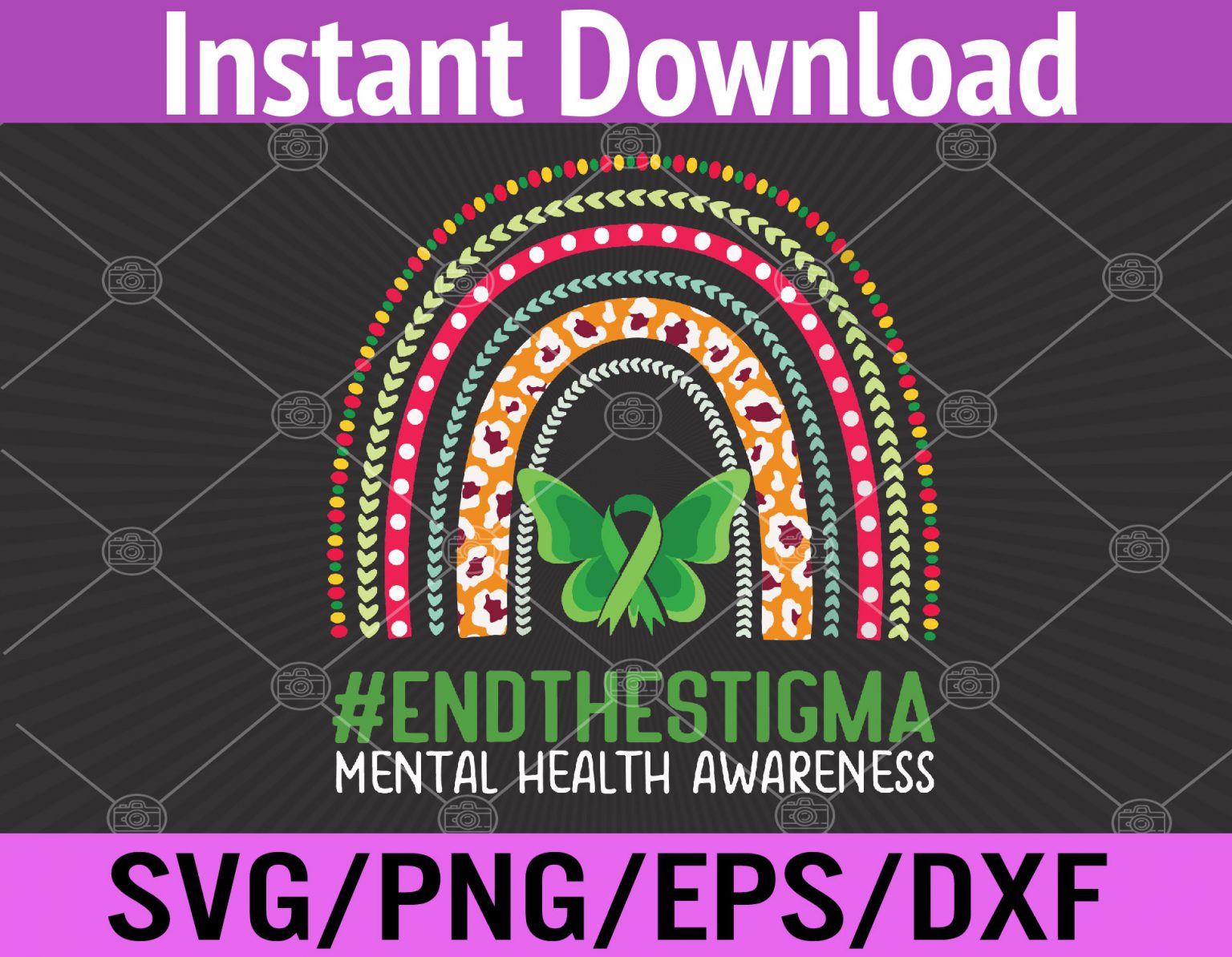 End The Stigma Mental Health Awareness Svg Eps Png Dxf Digital Download Hungrysvg 9353